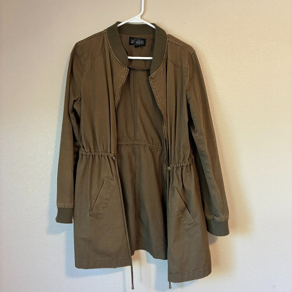 Sweet Wanderer olive green utility jacket